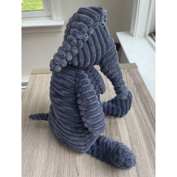 Jellycat Blue Cordy Roy Elephant 15” Plush Corduroy Lovey Stuffed Animal EUC - Picture 2 of 9